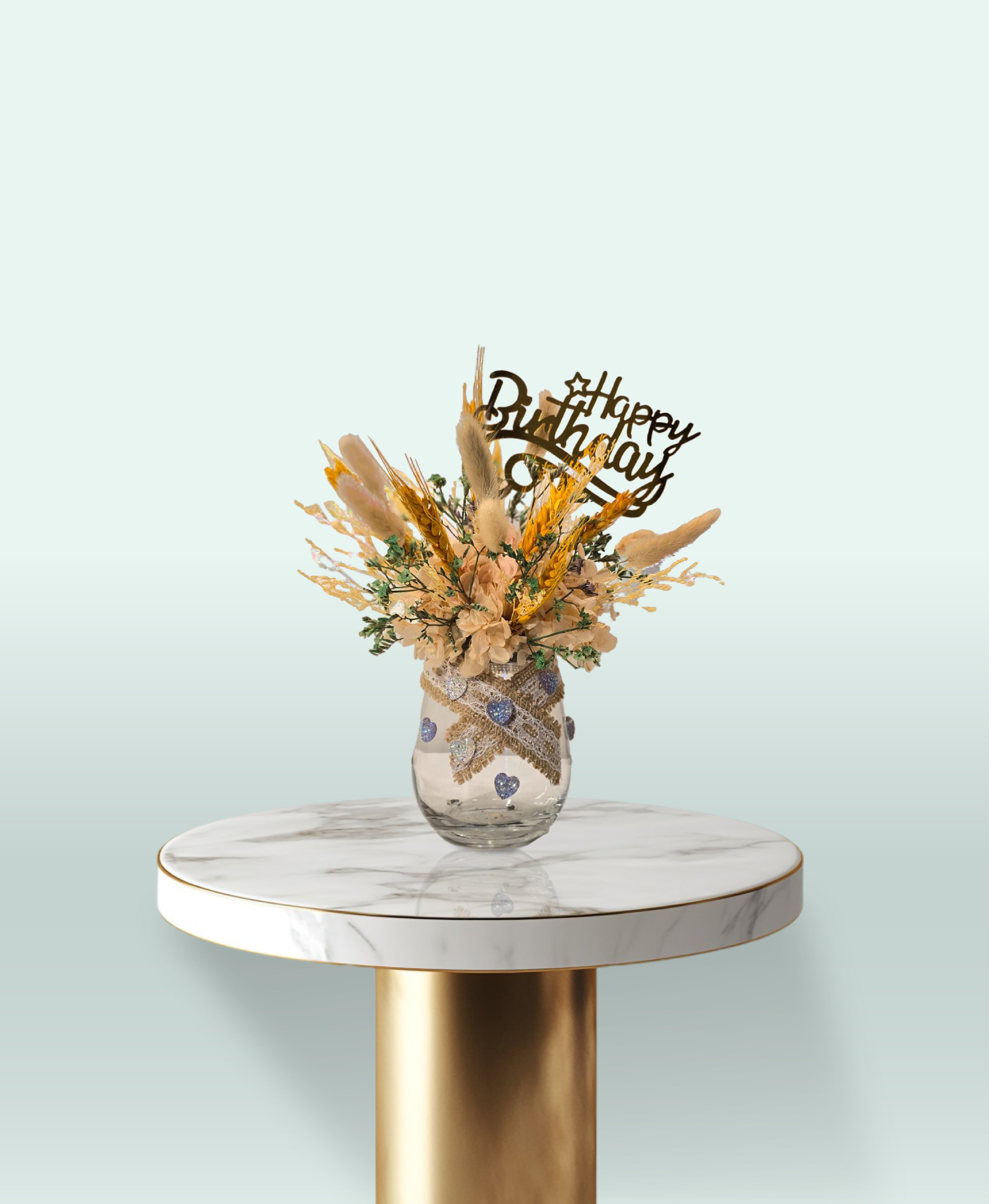 Golden Glow Birthday Vase